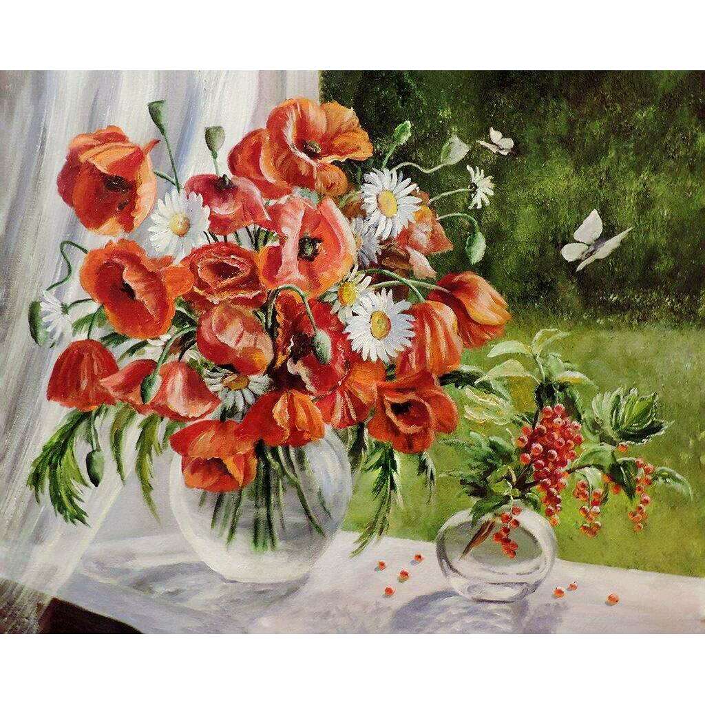 Poppies CS2621 19.7 x 15.8 inches Crafting Spark Diamond Painting Kit