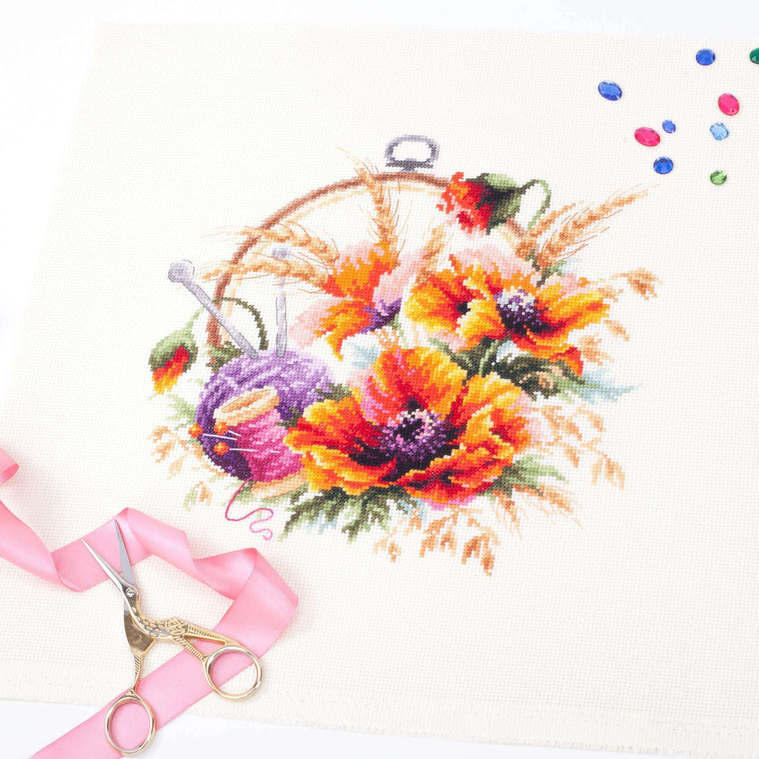 Poppies for Needlewoman 100-123 Counted Cross-Stitch Kit