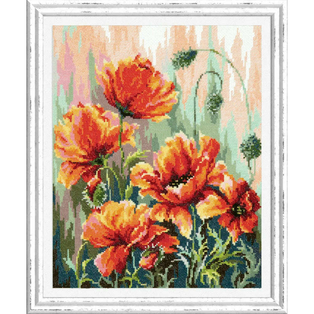 Poppies in the Morning Light 40-72 Counted Cross-Stitch Kit