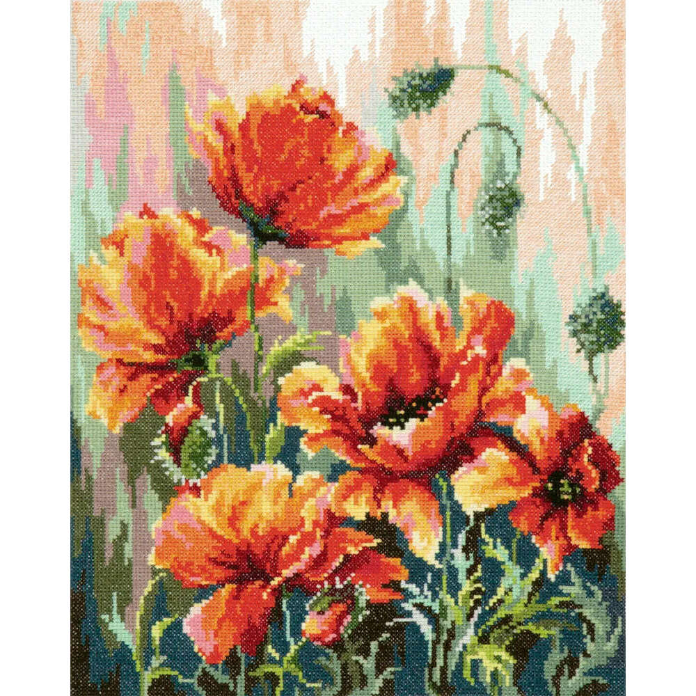 Poppies in the Morning Light 40-72 Counted Cross-Stitch Kit