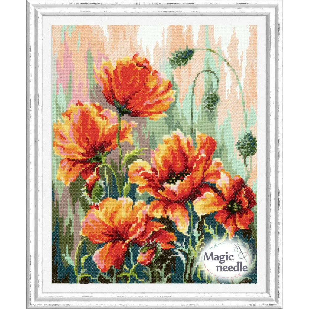 Poppies in the Morning Light 40-72 Counted Cross-Stitch Kit