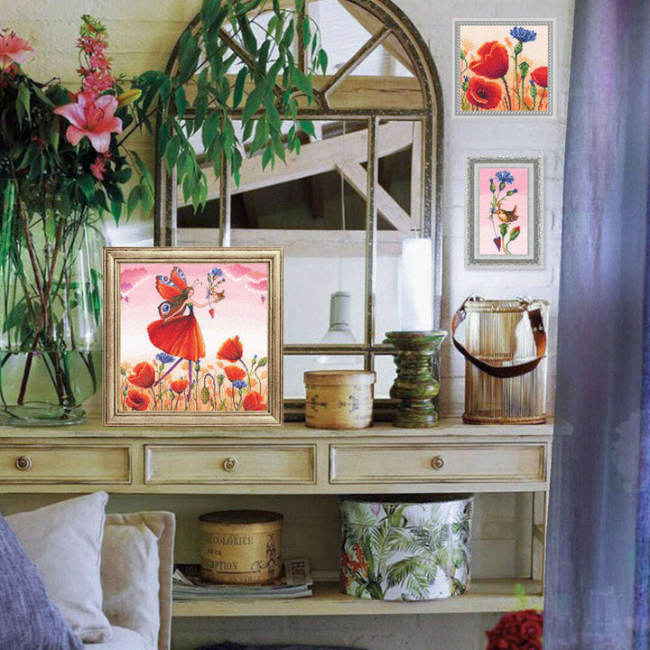 Poppy color M1002 Counted Cross Stitch Kit