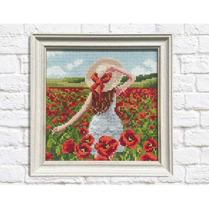 Poppy Field CS2627 7.9 x 7.9 inches Crafting Spark Diamond Painting Kit