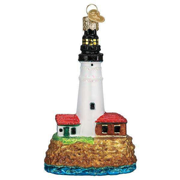 Old World Christmas Portland Head Lighthouse Blown Glass Ornament