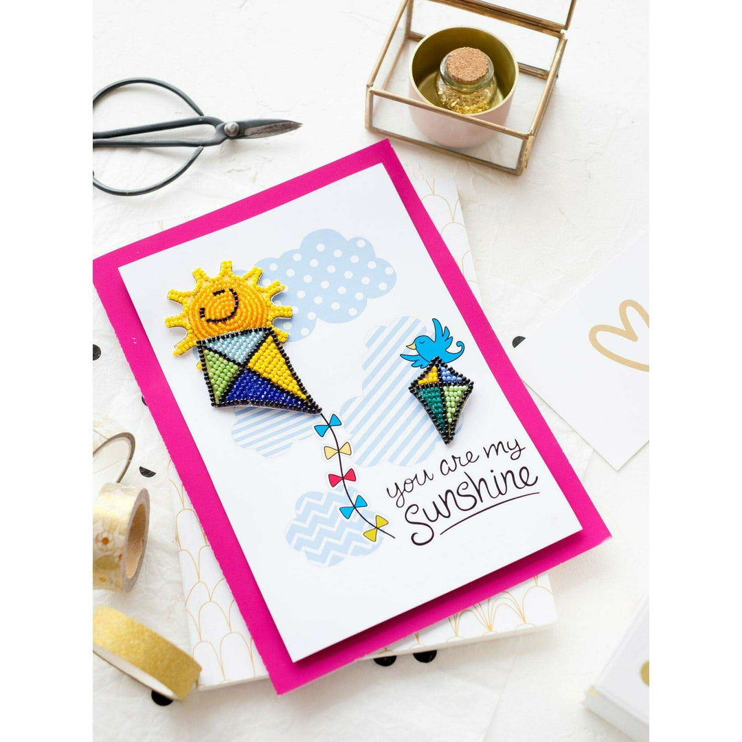 Postcard cross-stitch kit - Be pleased of your life! AOO-005