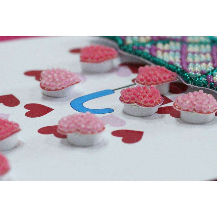 Postcard cross-stitch kit - Love rain AOO-006