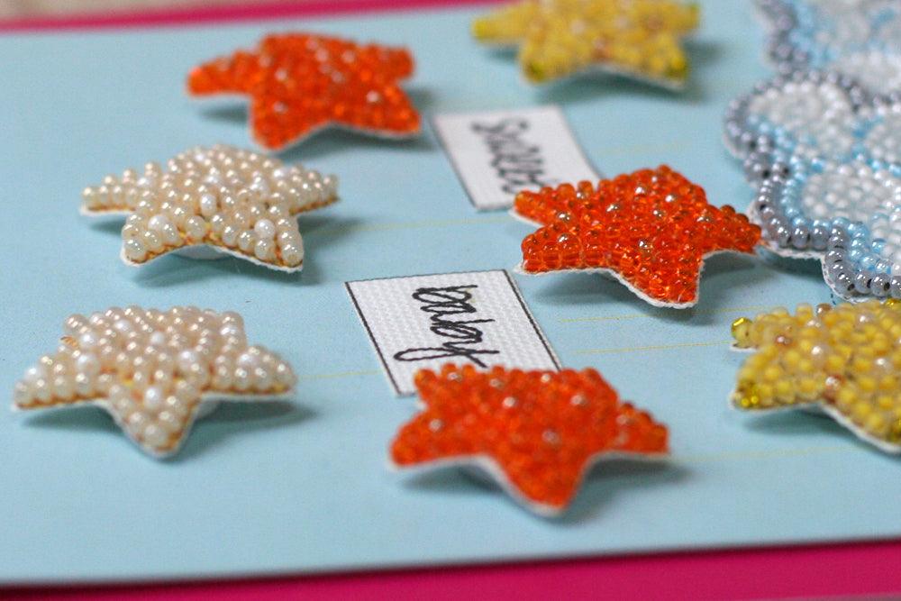 Postcard cross-stitch kit - Among stars and clouds AOO-001