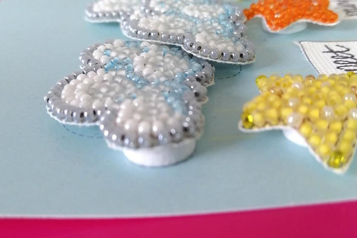 Postcard cross-stitch kit - Among stars and clouds AOO-001