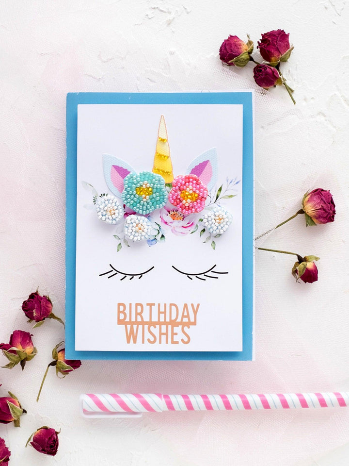 Postcard cross-stitch kit - Believe in miracles! AOO-007