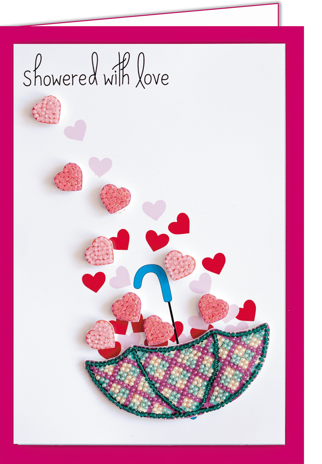 Postcard cross-stitch kit - Love rain AOO-006