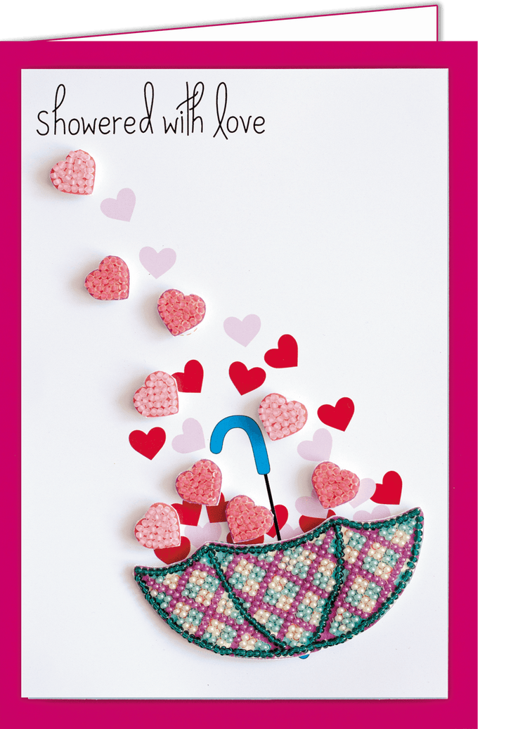 Postcard cross-stitch kit - Love rain AOO-006