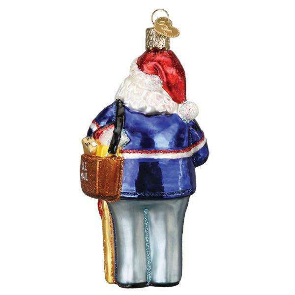 Old World Christmas Postman Santa Blown Glass Ornament