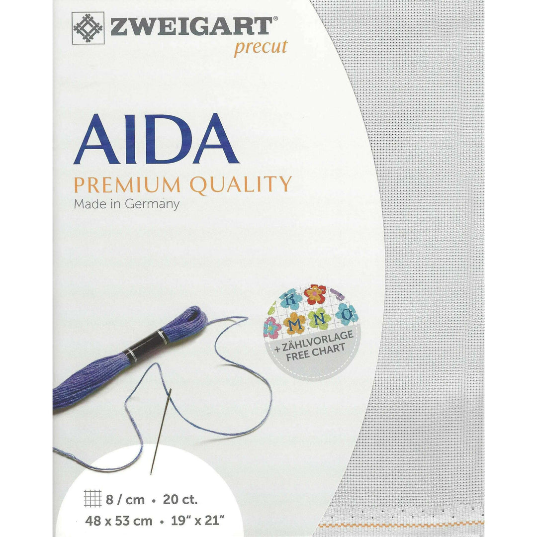 Precut Aida extra fine  20 count Grey 3326/786
