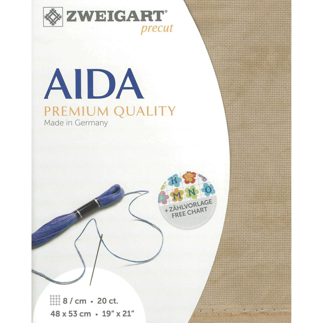Precut Aida extra fine Vintage 20 count Vintage Country Mocha 3326/3009