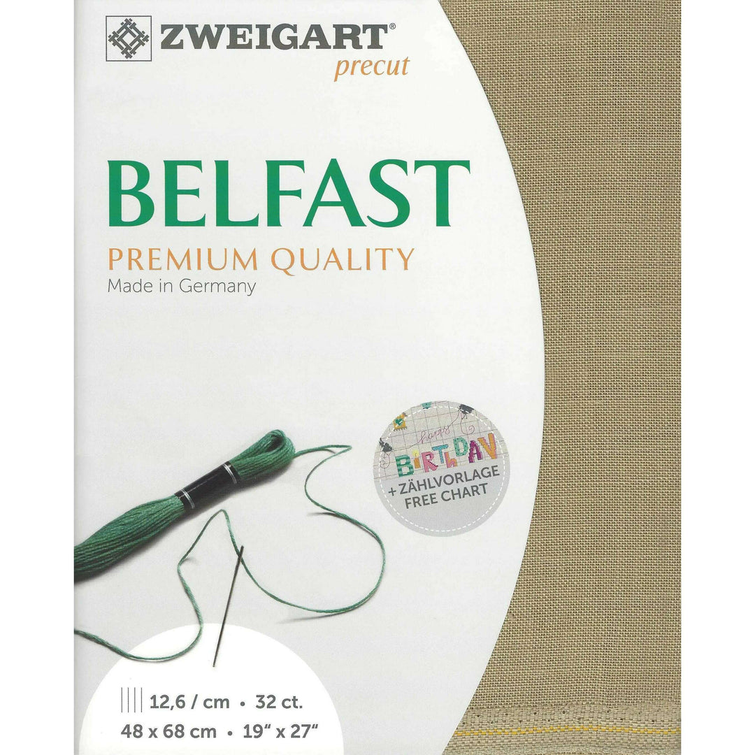 Precut Belfast  32 count Summer Khaki 3609/323