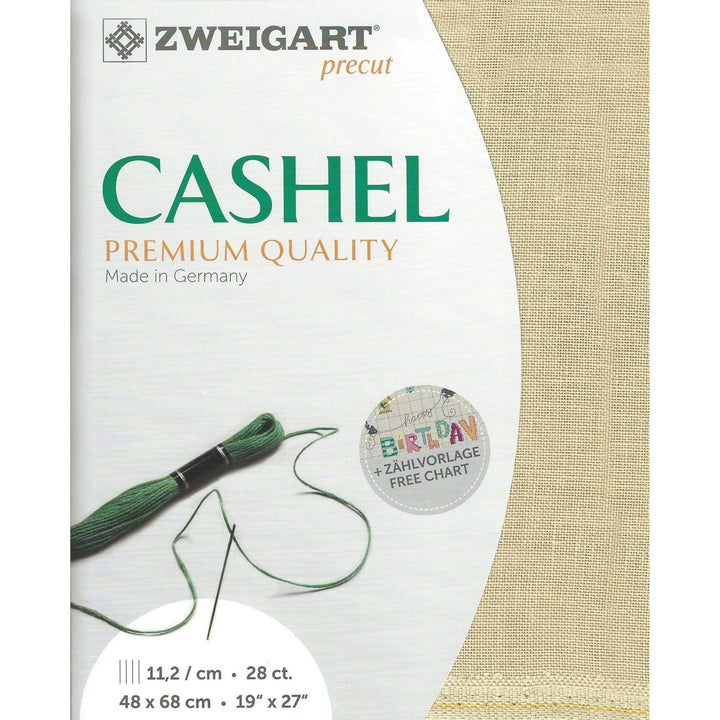 Precut Cashel 28 count Antique Ivory 3281/233