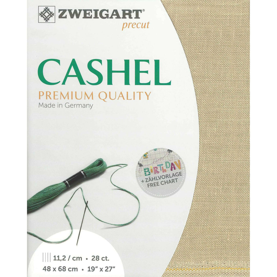 Precut Cashel  28 count Light Mocha 3281/309