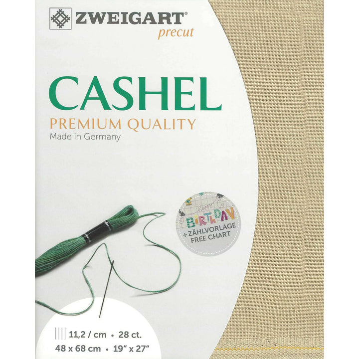 Precut Cashel  28 count Light Mocha 3281/309