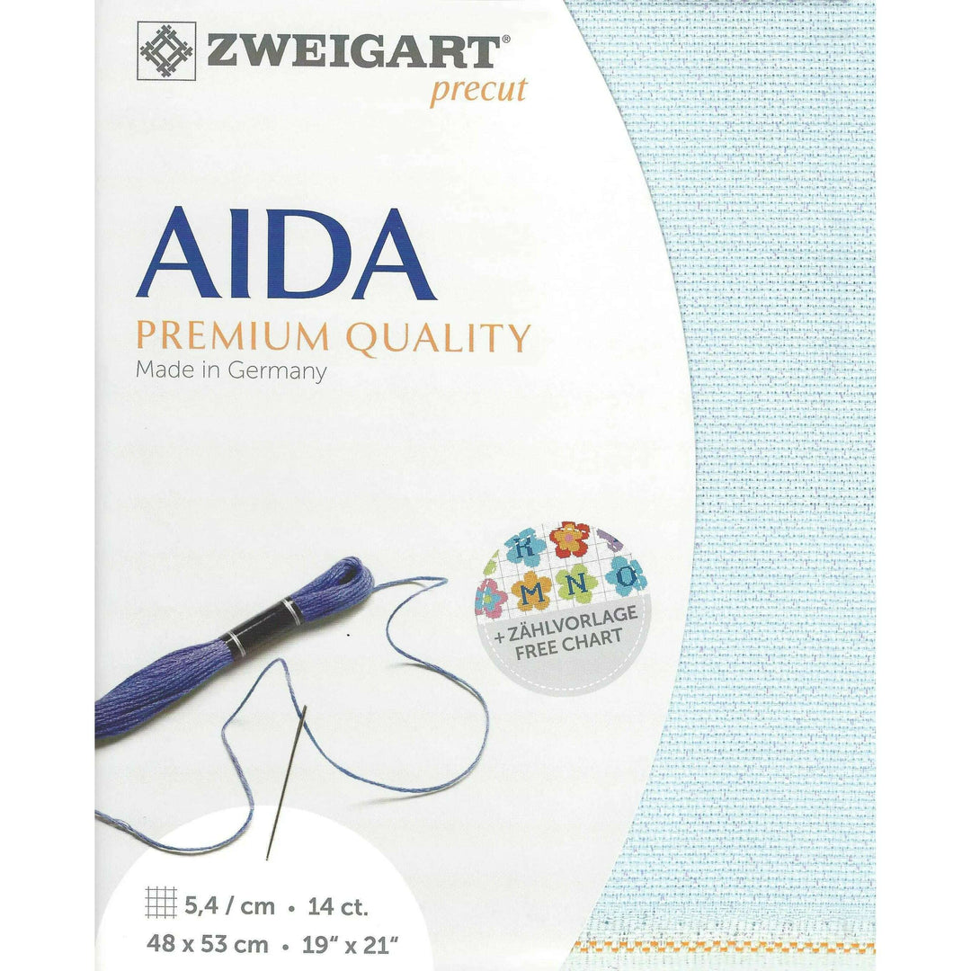 Precut Stern-Aida Star 14 count Blue with Pearl Speckles 3706/5169