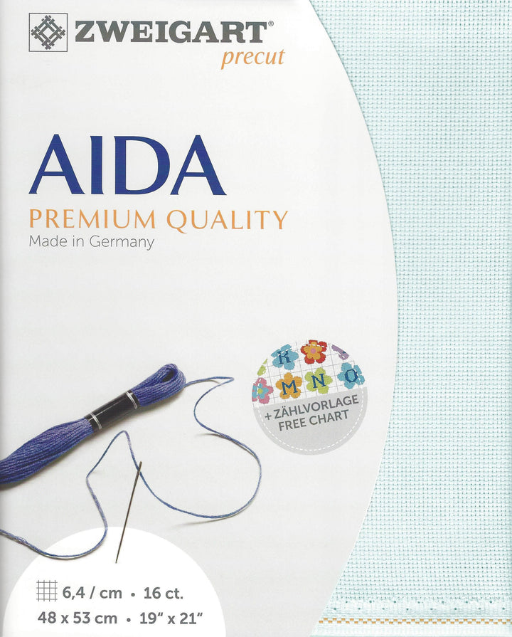 Precut Zweigart Aida 3251/550 Ice Blue