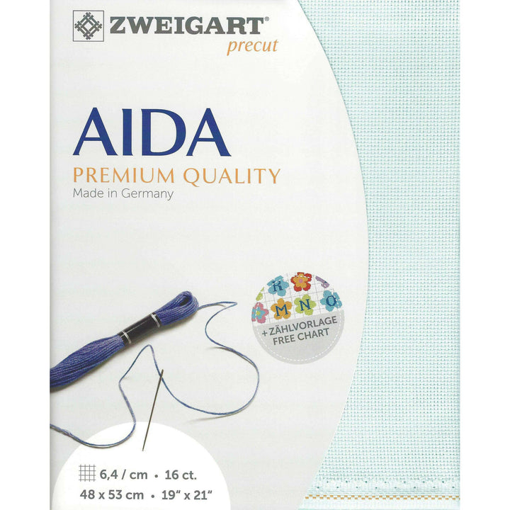 Precut Zweigart Aida 3251/550 Ice Blue