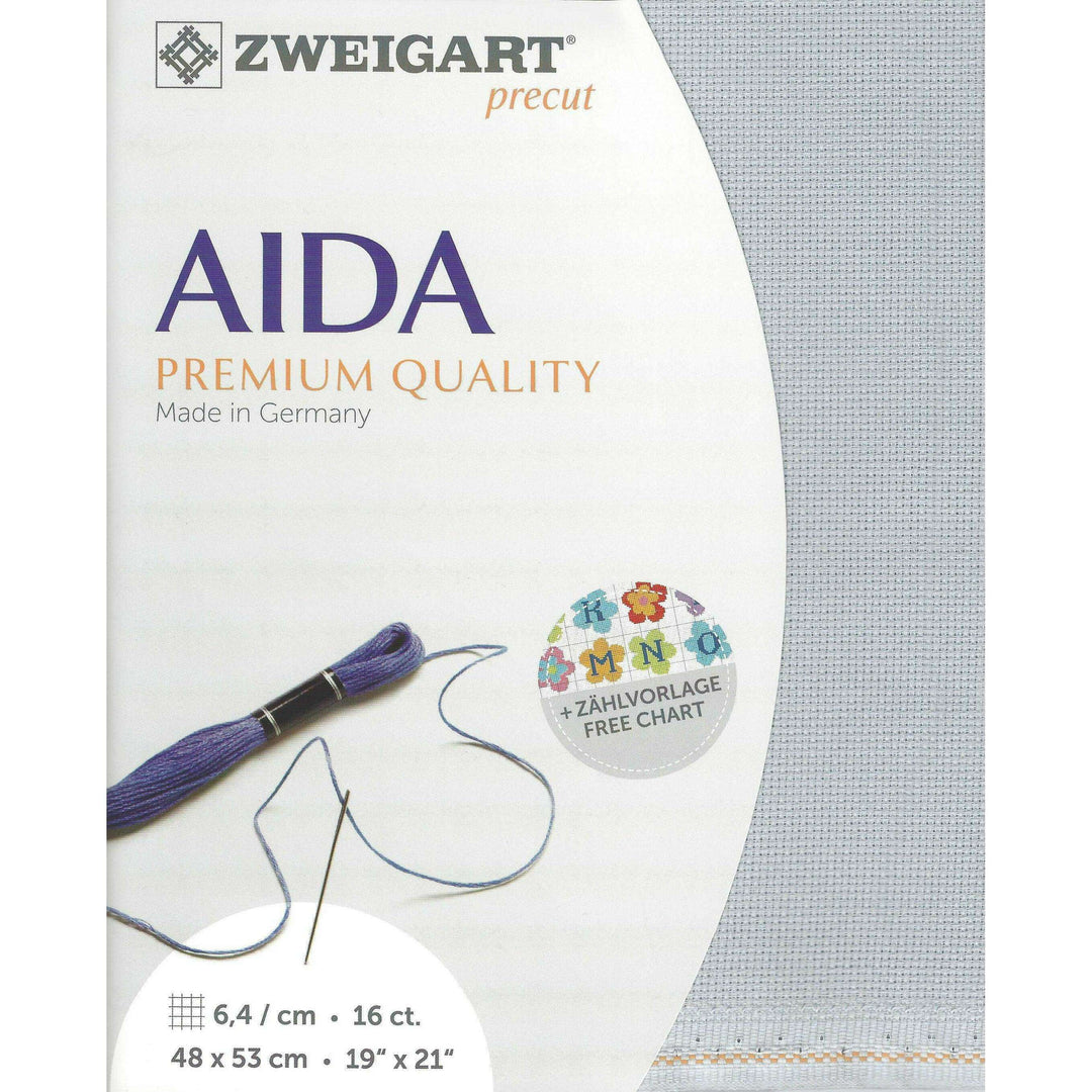 Precut Zweigart Aida 3251/713 Steel-Grey