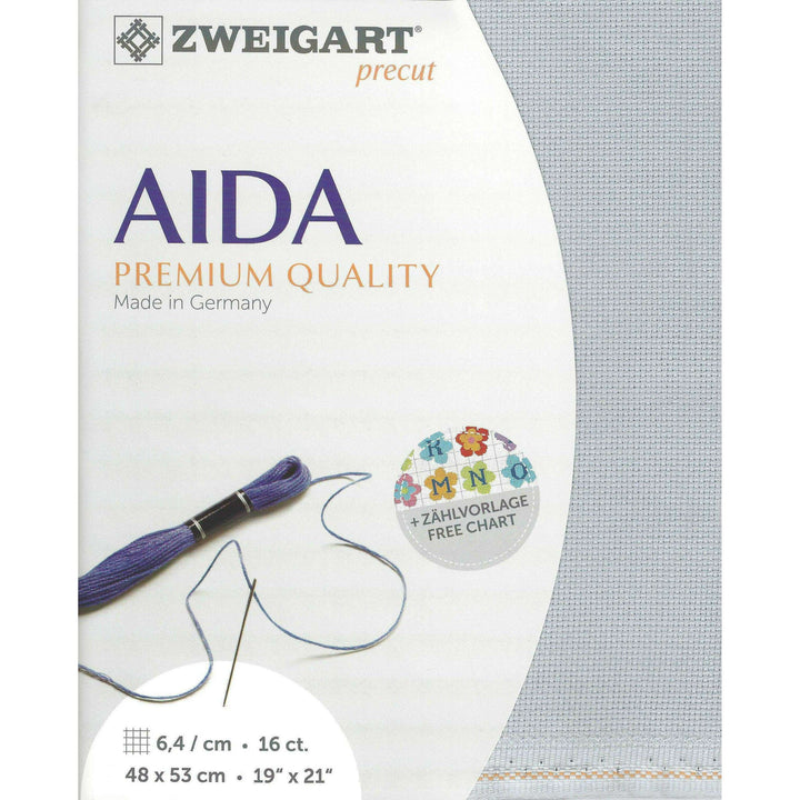 Precut Zweigart Aida 3251/713 Steel-Grey