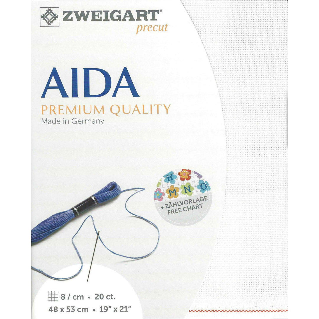 Precut  Zweigart Aida extra fine 20 count Antique White 3326/101