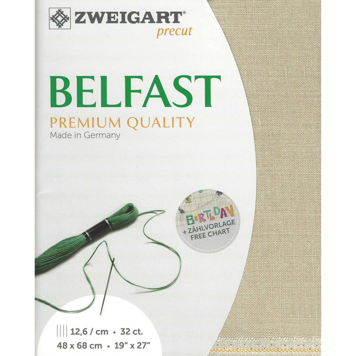 Precut  Zweigart Belfast 32 count Flax 3609/52