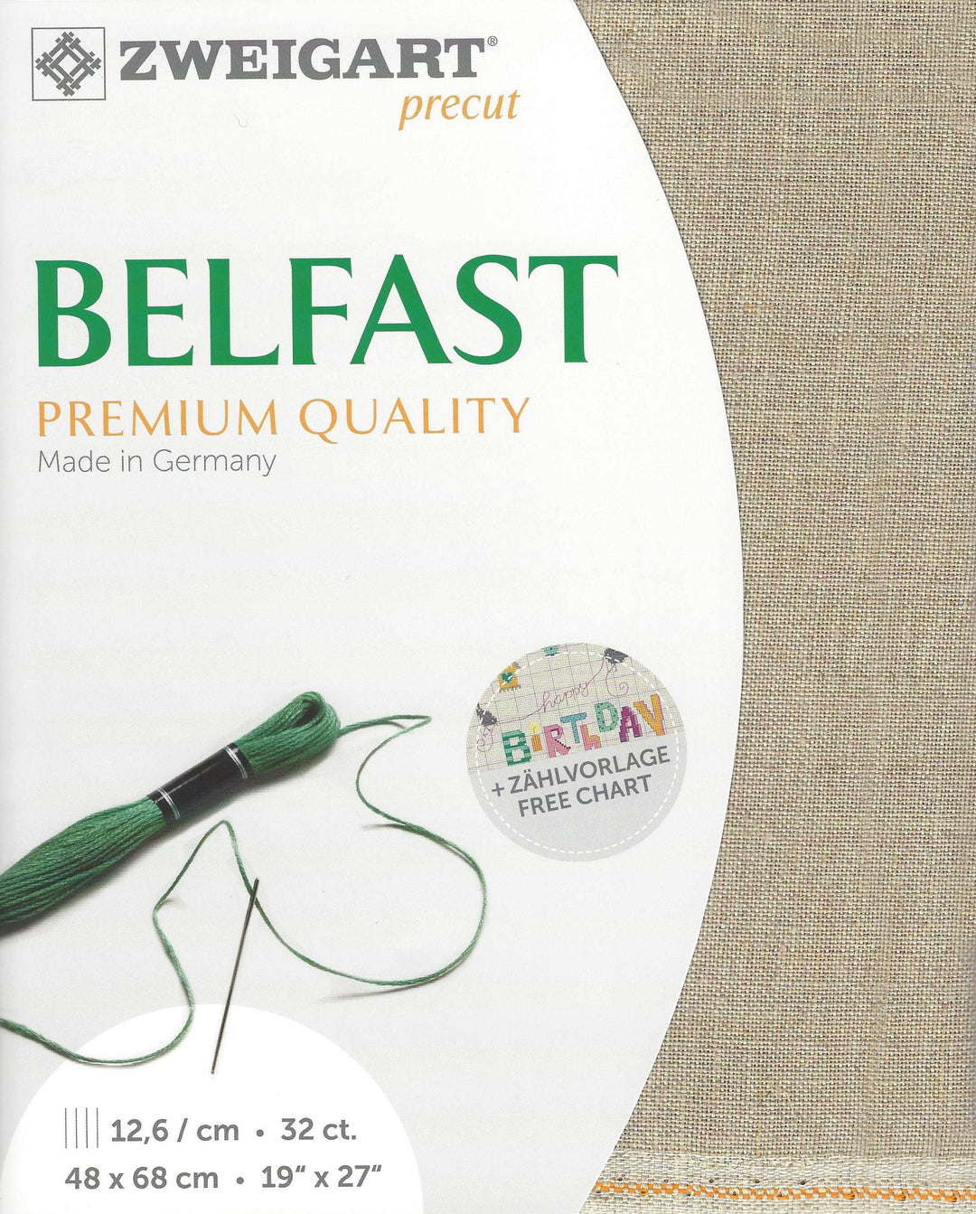 Precut  Zweigart Belfast 32 count Raw 3609/53
