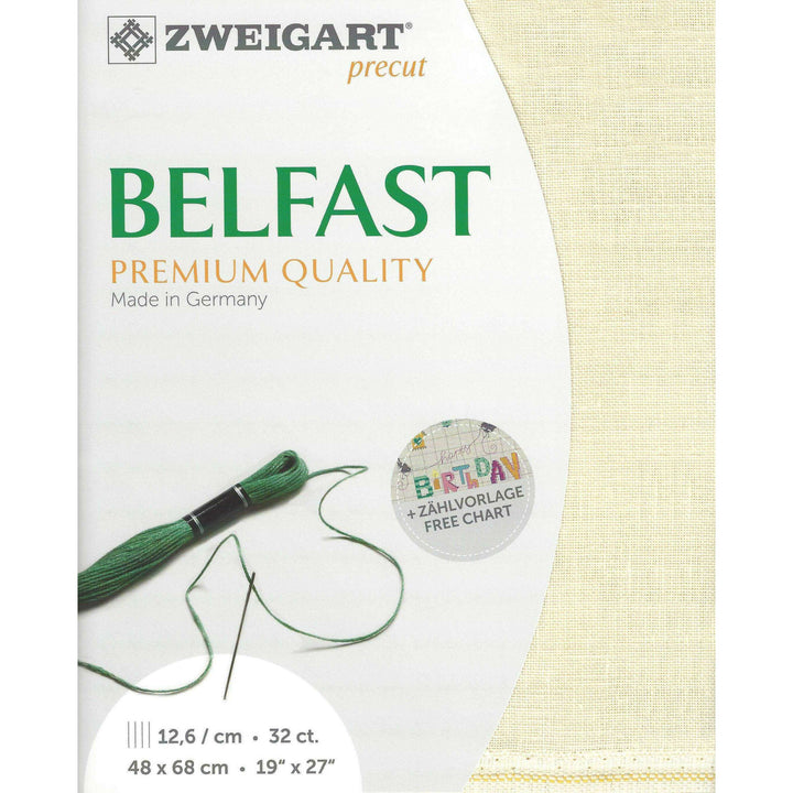 Precut Zweigart Belfast 3609/222 Cream
