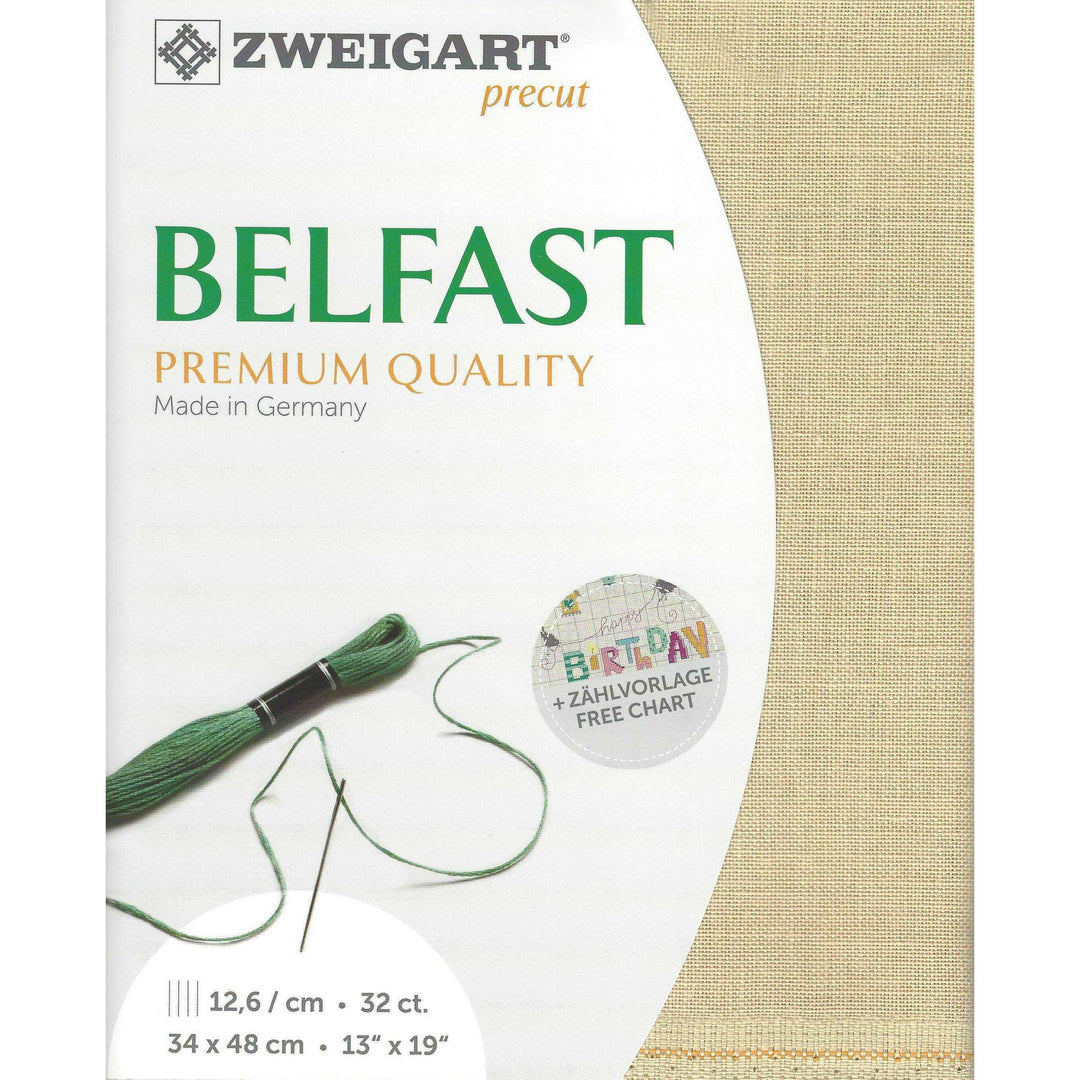 Precut Zweigart Belfast 3609/233 Antique Ivory