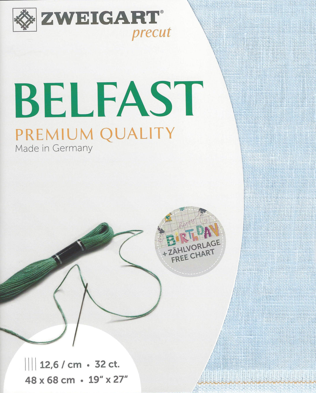 Precut Zweigart Belfast Vintage 3609/5139 Vintage Blue