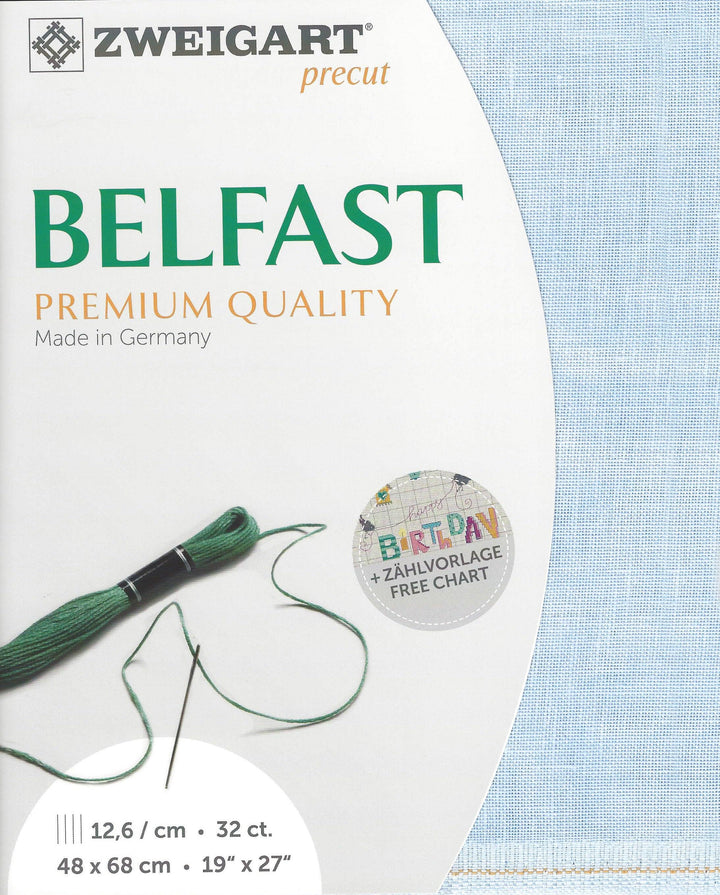 Precut Zweigart Belfast Vintage 3609/5139 Vintage Blue