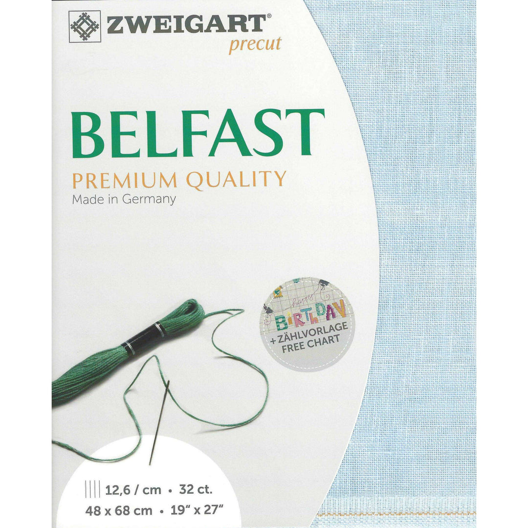 Precut Zweigart Belfast Vintage 3609/5139 Vintage Blue