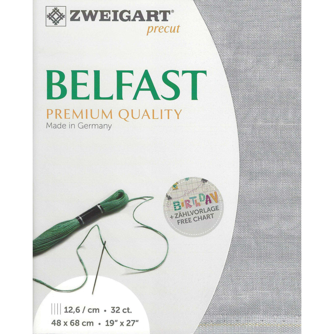 Precut Zweigart Belfast Vintage 3609/7729 Vintage Gray