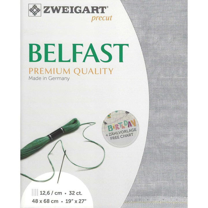 Precut Zweigart Belfast Vintage 3609/7729 Vintage Gray