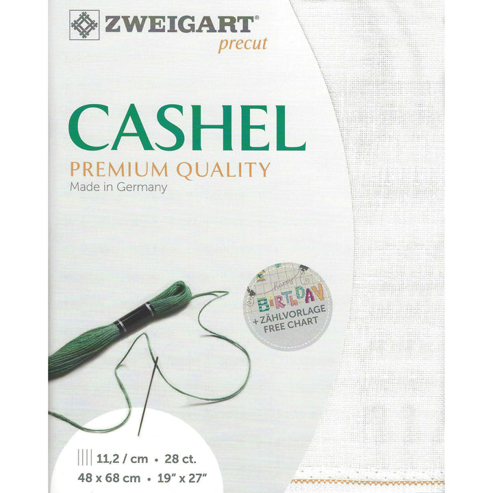 Precut  Zweigart Cashel 28 count White 3281/100