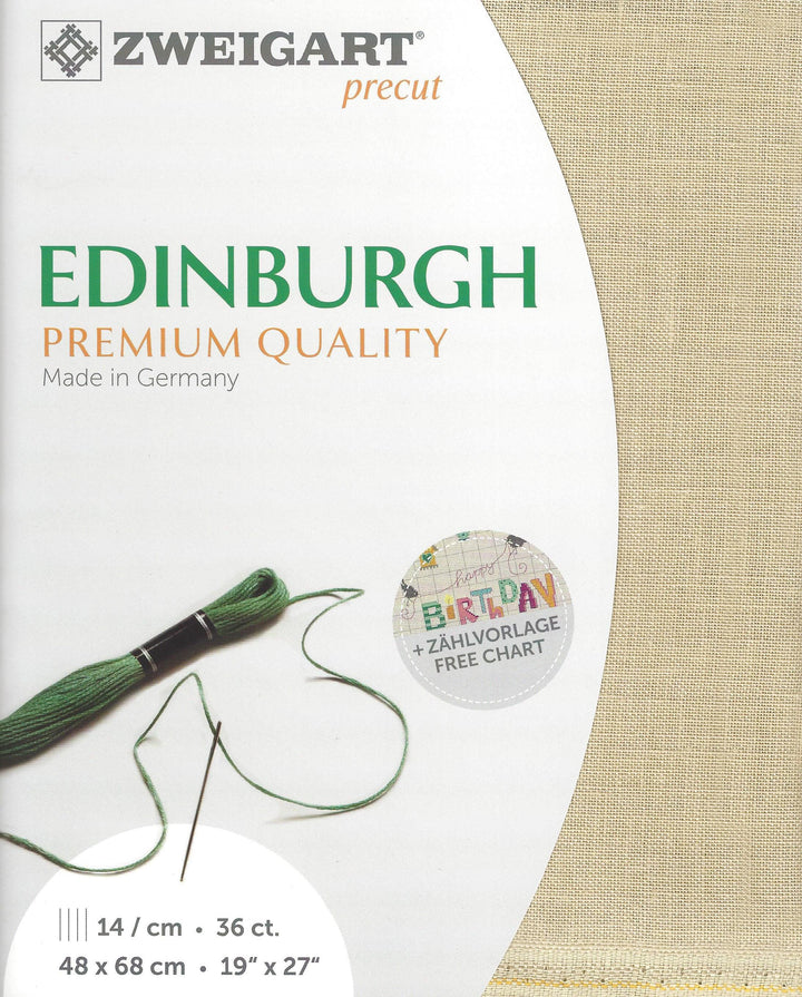 Precut  Zweigart Edinburgh 36 count Antique Ivory 3217/233