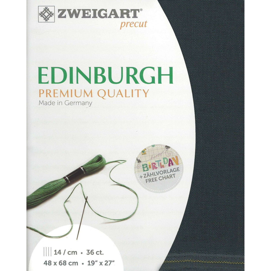 Precut  Zweigart Edinburgh 36 count Charcoal Gray 3217/7026