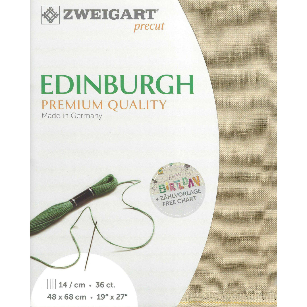 Precut Zweigart Edinburgh 36 count Light Mocha 3217/309