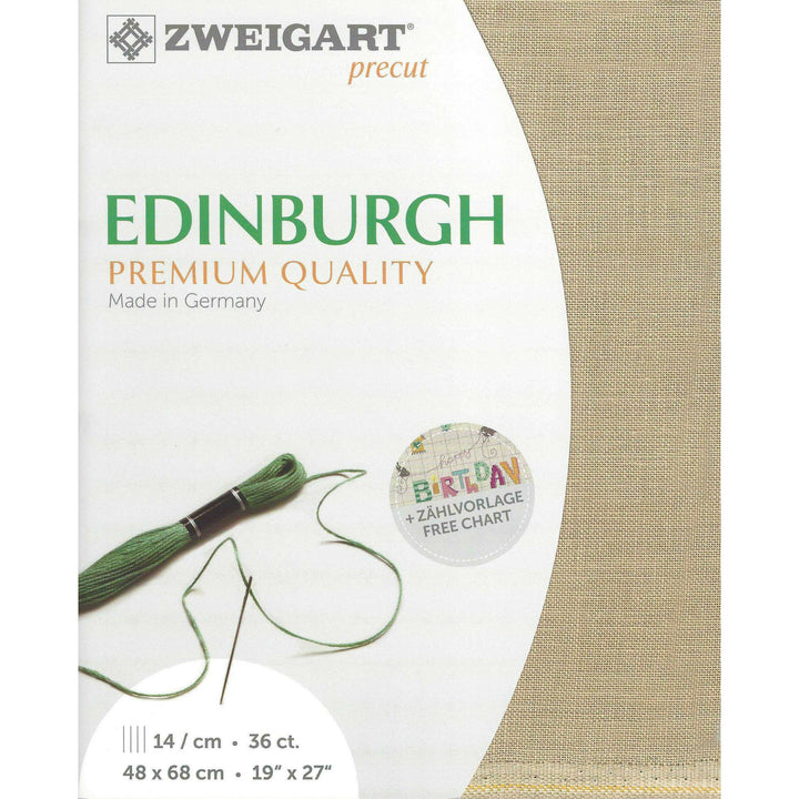 Precut Zweigart Edinburgh 36 count Light Mocha 3217/309