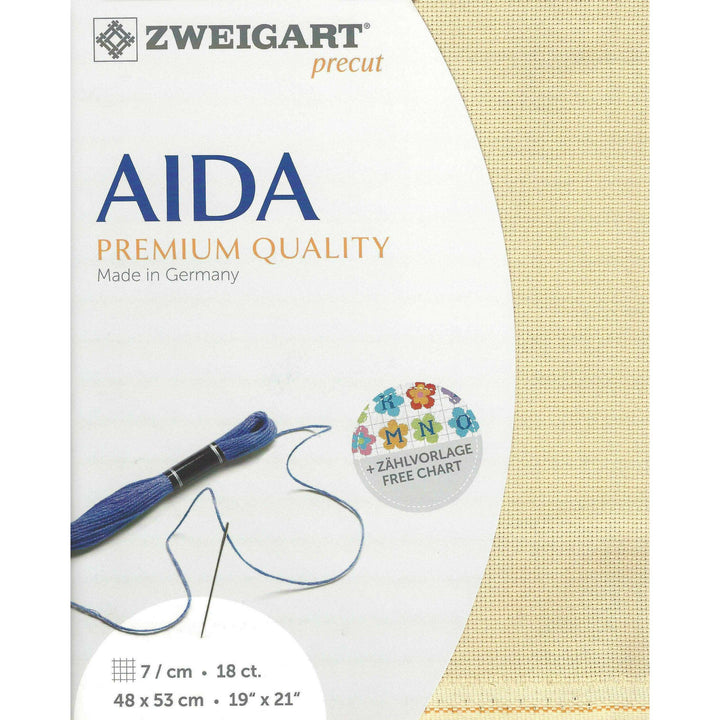 Precut Zweigart Fein-Aida 18 ct. 3793/13 Beige