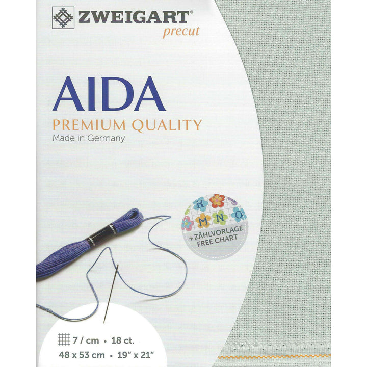 Precut Zweigart Fein-Aida 18 ct. 3793/718 Confederate Grey