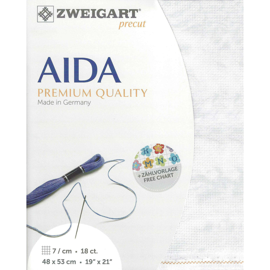 Precut Zweigart Fein-Aida Vintage 18 count Vintage Marble 3793/7139