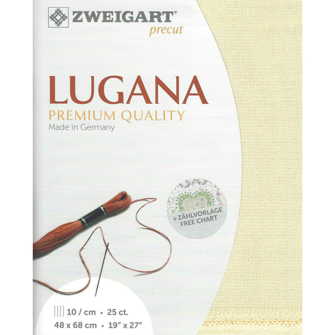 Precut  Zweigart Lugana 25 count Cream 3835/252