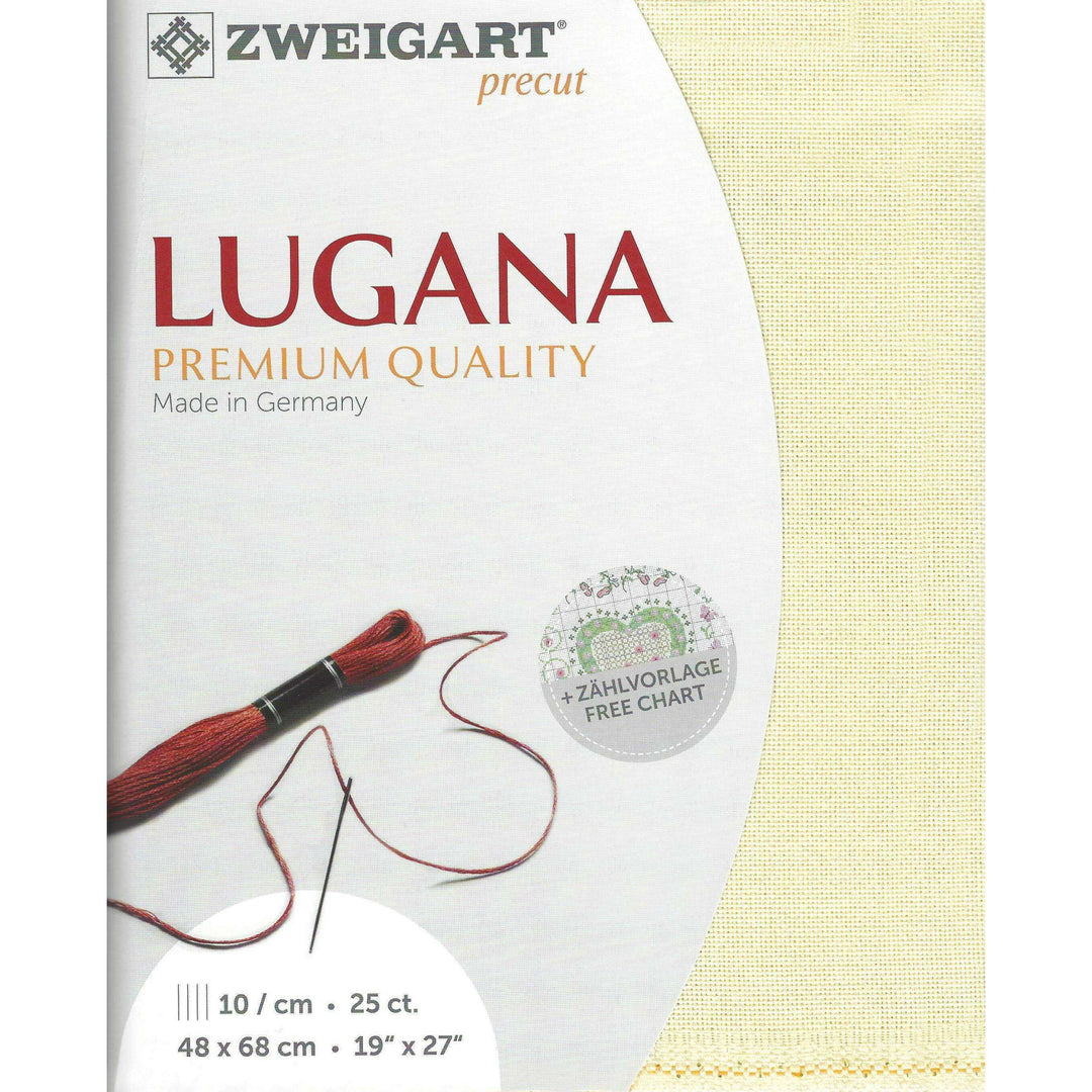 Precut  Zweigart Lugana 25 count Ivory 3835/264
