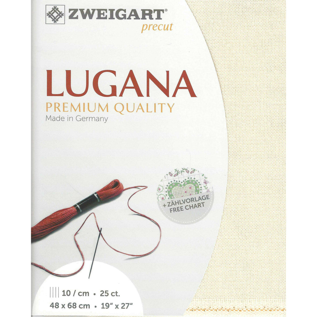 Precut  Zweigart Lugana 25 count Soft Cream 3835/99