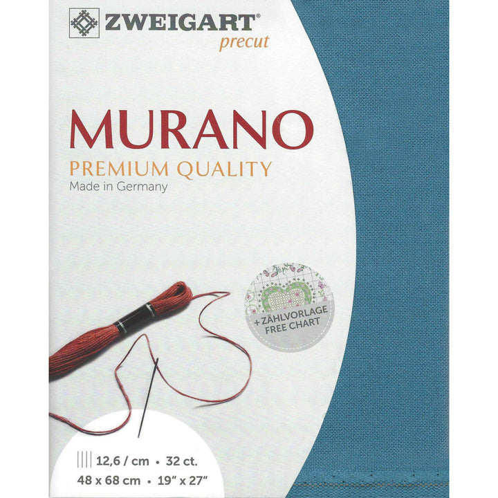 Precut  Zweigart Murano 32 count Azure Blue 3984/5152