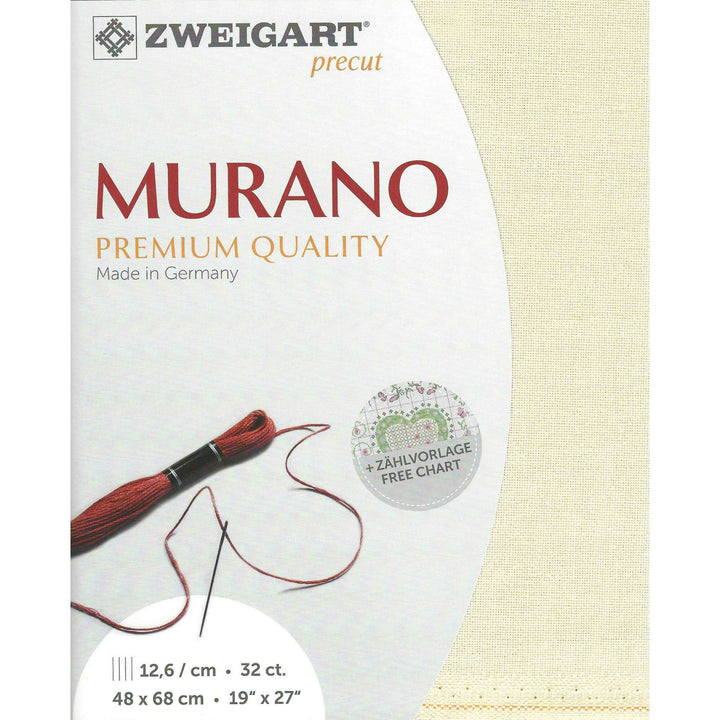 Precut Zweigart Murano 32 count Ivory 3984/264